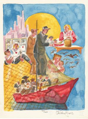 From a Watercolour by Chaim Gross, USA, 720 of 1000  (Bild vergr&ouml;&szlig;ern)