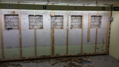 Die "Zielwand" wurde entkernt  (Bild vergr&ouml;&szlig;ern)