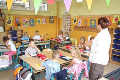Bild: In der Klasse 1b - Frau Gernegroß