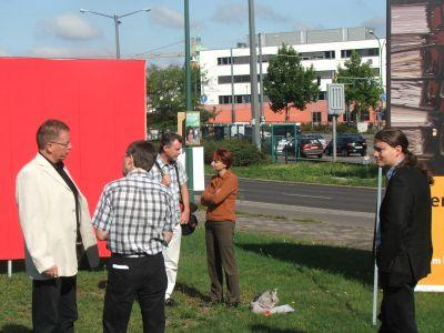 Foto des Albums: Kommunalwahl 2008: LINKE stellt erste Großfläche vor (12.09.2008)