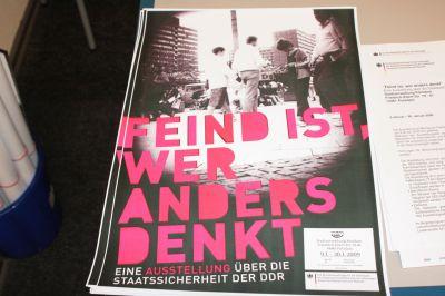 Foto des Albums: Ausstellung "Feind ist, wer anders denkt" (08.01.2009)