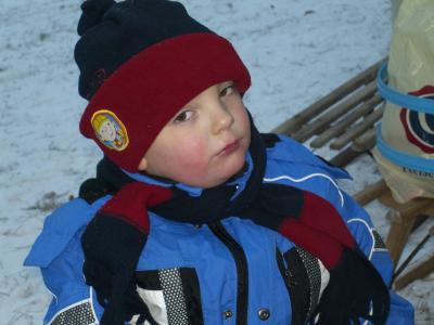Bild: 11.01.09 - Niclas ist schon gerodelt