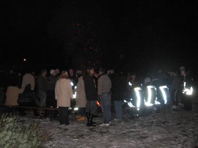 Foto des Albums: Weihnachtsbaumverbrennung der Löschgruppe Roskow (21.01.2009)