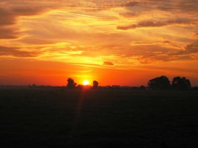 Bild : Sonnenuntergang in den Luchwiesen