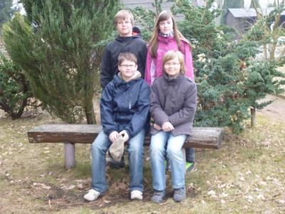 Bild: Kl. 5: Laurenz, Cora, Christopher und Florian