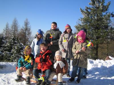 Besonders die Kinder haben ihren Spa&szlig; an den Windr&auml;dchen 