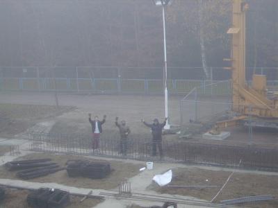 Bild: Arbeiten im Nebel