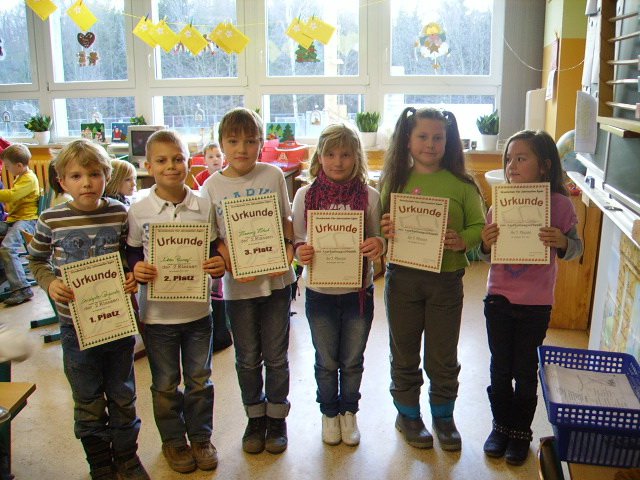 Bild: Die besten Leser der 2. Klassen