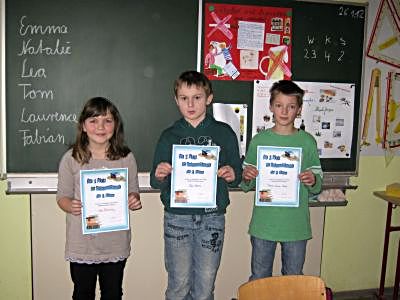 Bild: Erstplatzierte der Klassenstufe 3