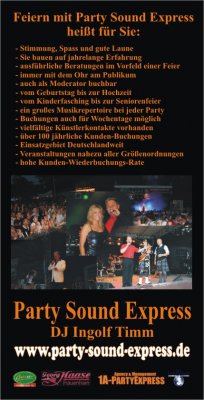 Foto des Albums: Info-Flyer Party Sound Express und Fotos DJ Ingolf (01.01.2012)