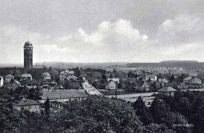Vorschaubild: 1939 Dallgow mit Wasserturm, Seestraße, Kurmarktstraße