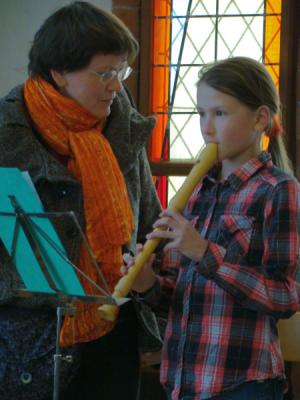 Foto des Albums: Blockflötenschüler beim Kirchencafé in St. Marien Parchim