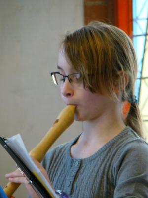 Foto des Albums: Blockflötenschüler beim Kirchencafé in St. Marien Parchim