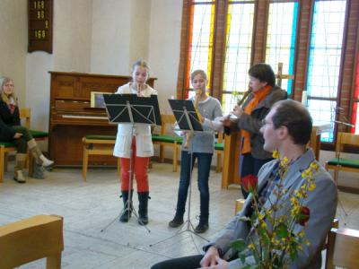 Foto des Albums: Blockflötenschüler beim Kirchencafé in St. Marien Parchim
