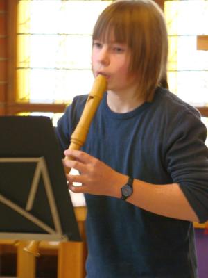Foto des Albums: Blockflötenschüler beim Kirchencafé in St. Marien Parchim