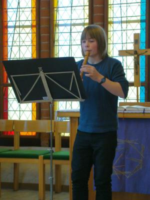 Foto des Albums: Blockflötenschüler beim Kirchencafé in St. Marien Parchim