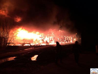 Brandobjekt in Vollbrand 