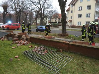 Foto des Albums: Einsatz 014/2014  -  umgestürzte Mauer