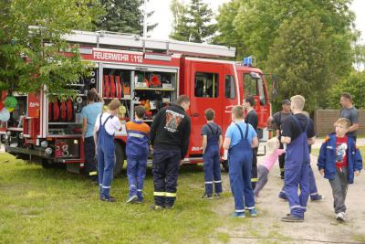 das L&ouml;schfahrzeug der Feuerwehr 