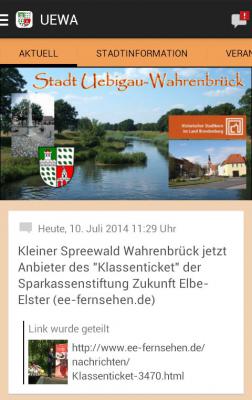 Foto des Albums: Smartphone-App der Stadt Uebigau-Wahrenbrück (10. 07. 2014)