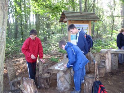 Foto des Albums: Schüler der Grund- und Gesamtschule Glöwen am Naturlehrpfad Klein-Leppin (25. 04. 2004)
