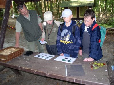 Foto des Albums: Schüler der Grund- und Gesamtschule Glöwen am Naturlehrpfad Klein-Leppin (25. 04. 2004)