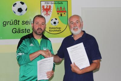 Unterzeichnung Vereinbarung SpG mit Doberlug 