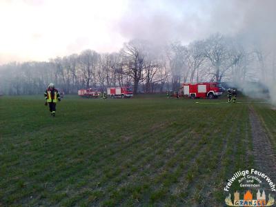 Tankl&ouml;schfahrzeuge in Bereitschaft 