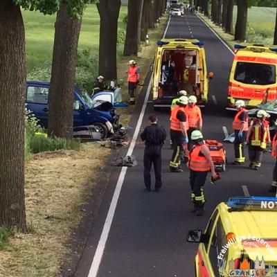 Rettungskr&auml;fte an der Einsatzstelle 