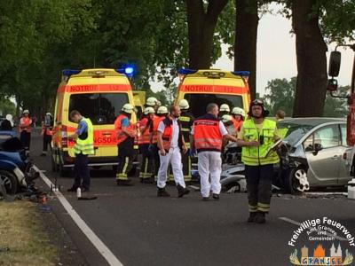 Rettungskr&auml;fte an der Einsatzstelle 