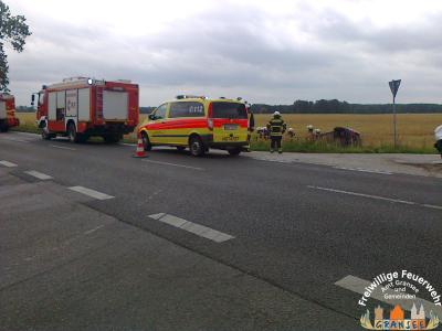Einsatzfahrzeuge an der Einsatzstelle 