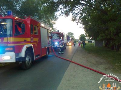 Einsatzfahrzeuge an der Einsatzstelle 
