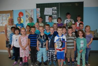 Klasse 1b mit Frau G&uuml;nther  (Bild vergr&ouml;&szlig;ern)