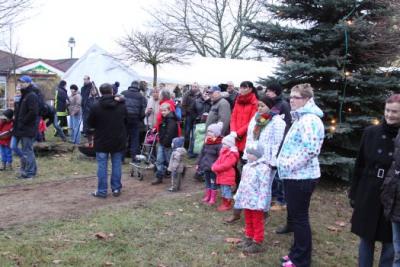 Foto des Albums: Aufstellen ds Weihnachtsbaumes in Leezen, Schloßlatz
