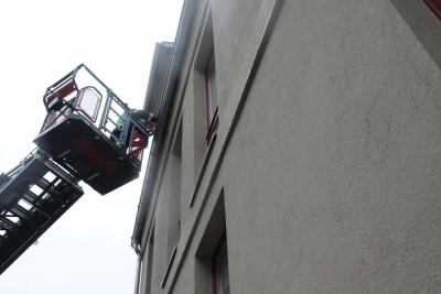 Geb&auml;udebrand mit Menschenrettung  