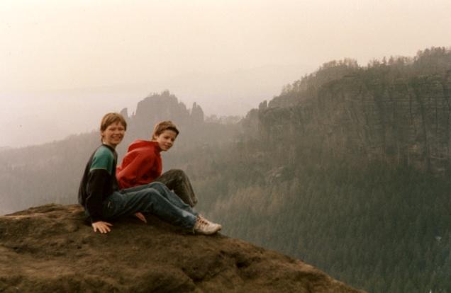 Bild: Stefan Friebe und Robert Zech, im Hintergund der Rauschenstein