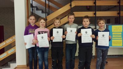 Die Kinder aus der 3. Klassen, die erfolgreich teilgenommen haben. 