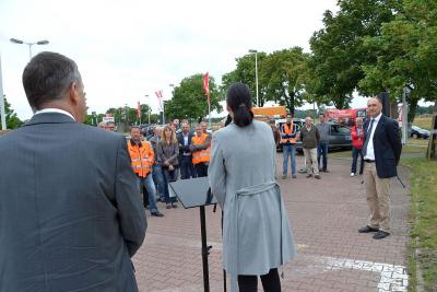 Foto des Albums: Bilder vom ersten Spatenstich für die Baumaßnahme Landestraße 201, Ausbau der Ortsdurchfahrt Falkensee