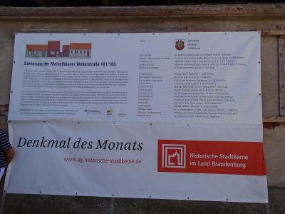 Foto des Albums: Auszeichnung der Kyritzer Kleinsthäuser als "Denkmal des Monats" August der Arbeitsgemeinschaft "Städte mit historischen Stadtkernen" des Landes Brandenburg (19.08.2016)