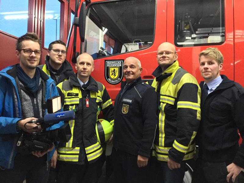 Foto der Galerie: Dreh des MDR - Feuerwehr App Sachsen unter die Lupe genommen