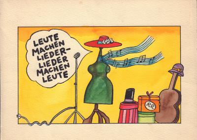 Frank Leuchte - Grafik für das DDR-Fernsehen 1980er Jahre (Sammlung Museen für Humor und Satire)