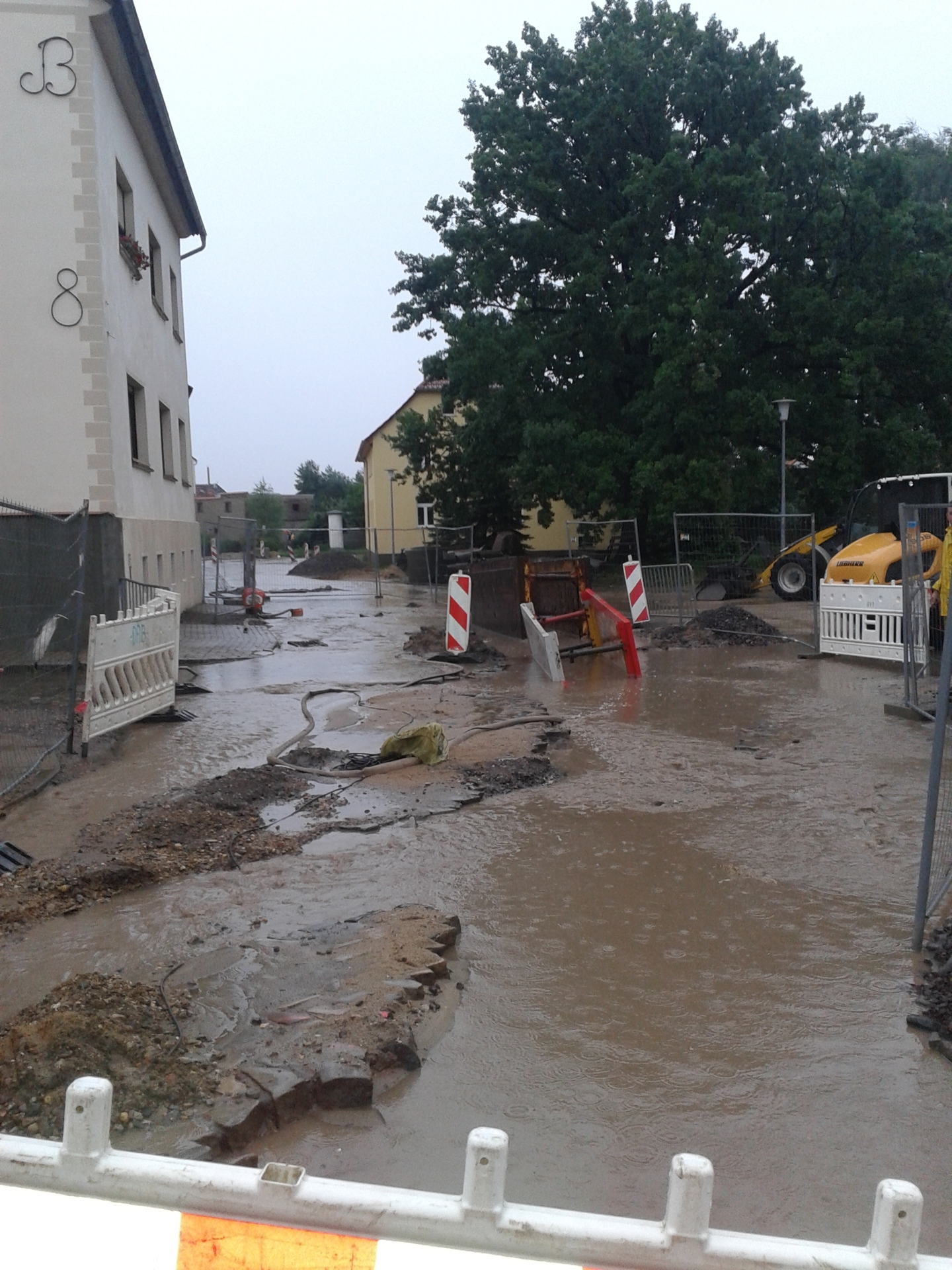 Havarie-&Uuml;berflutung w&auml;hrend der Bauarbeiten 