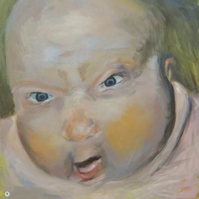 Vorschaubild: Zornig, 50x50cm Acryl auf Leinwand