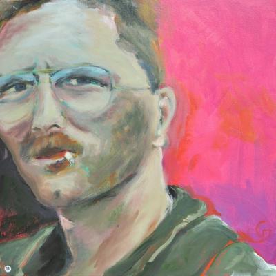 Vorschaubild: Ernst, 50x50cm Acryl auf Leinwand