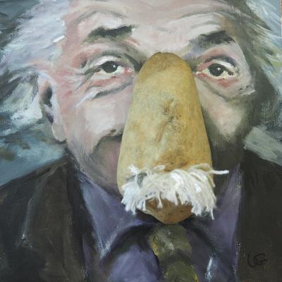 Vorschaubild: 1-Stein, 30x30cm Acryl auf Leinwand m. Stein
