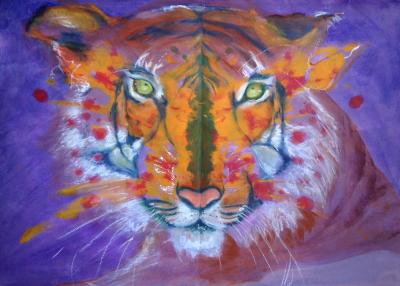 Vorschaubild: Der Tiger in dir, 50x70cm Acryl auf Papier
