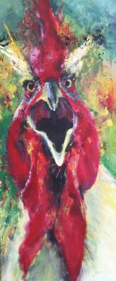 Vorschaubild: Gallo, 30x70cm Acryl auf Leinwand