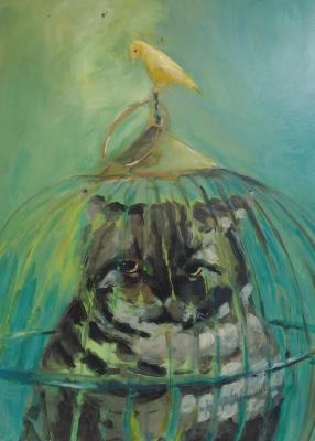 Vorschaubild: Zwei Freunde, 50x70 cm Acryl auf MDF