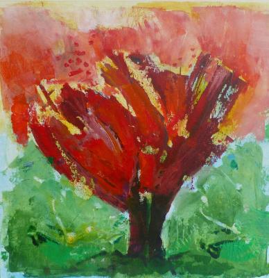 Vorschaubild: Feuervogel, 40x40cm Acryl auf Malplatte