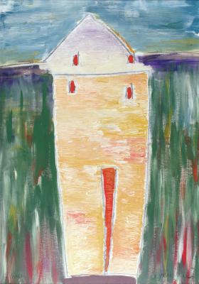 Vorschaubild: Hochhaushoch, 75x100cm Acryl auf MDF